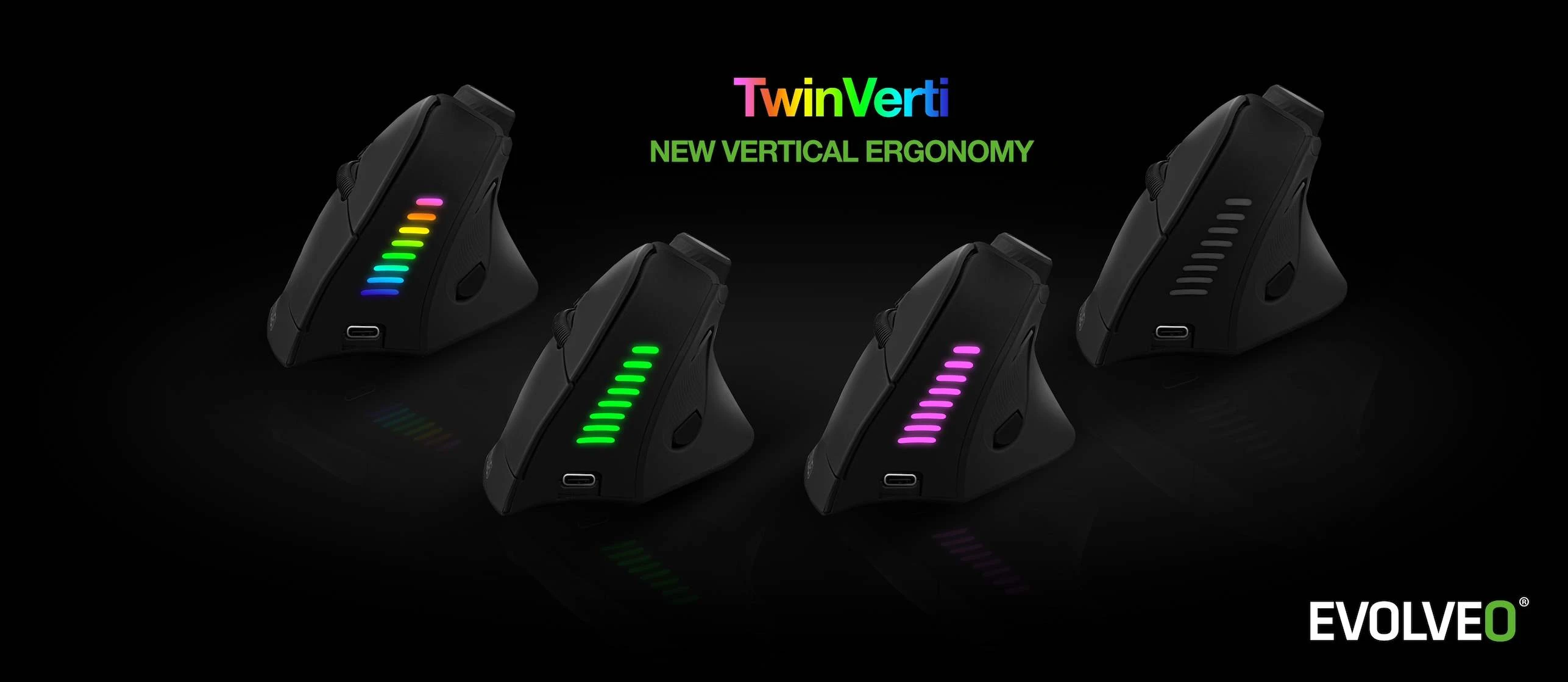 Pelė Evolveo Pionowa pelė TwinVerti, Ergonomiczna pelė, 2.4GHz, Bluetooth, juoda aprašymas - Prekės nuotrauka Pelė Evolveo Pionowa pelė TwinVerti, Ergonomiczna pelė, 2.4GHz, Bluetooth, juoda aprašymas - Prekės nuotrauka