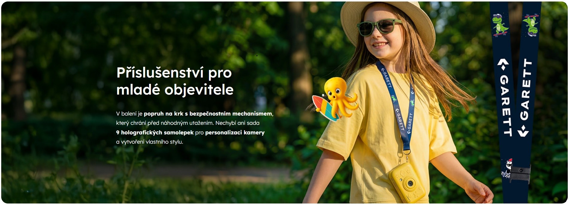 Garett Garrett Snap AI Camera 13Megapixel Gul Digitalkamera til børn aprašymas - Prekės nuotrauka