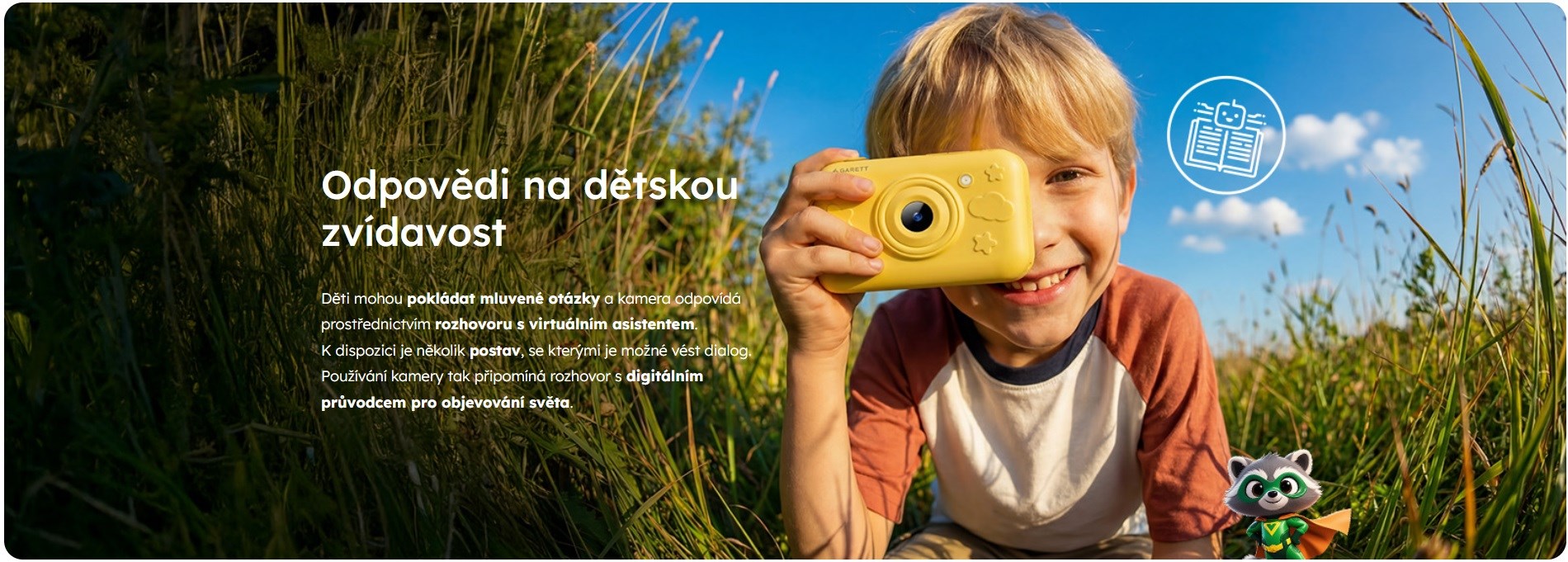 Garett Garrett Snap AI Camera 13Megapixel Gul Digitalkamera til børn aprašymas - Prekės nuotrauka