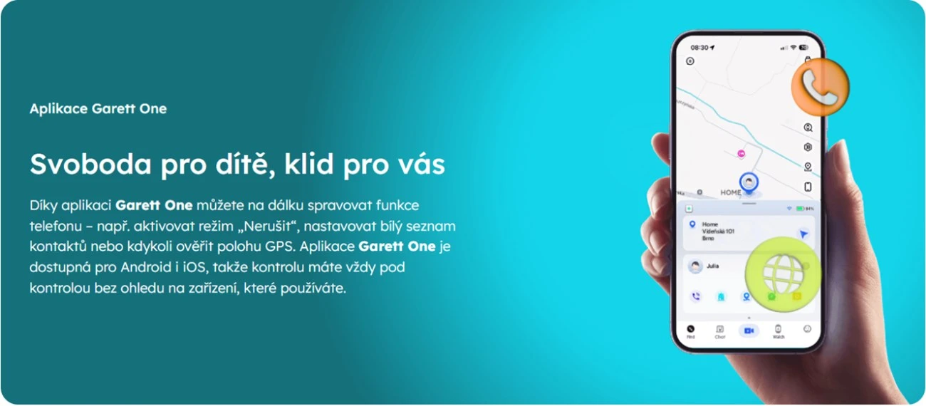 Garett OneKid Phone Mėlyna aprašymas - Prekės nuotrauka