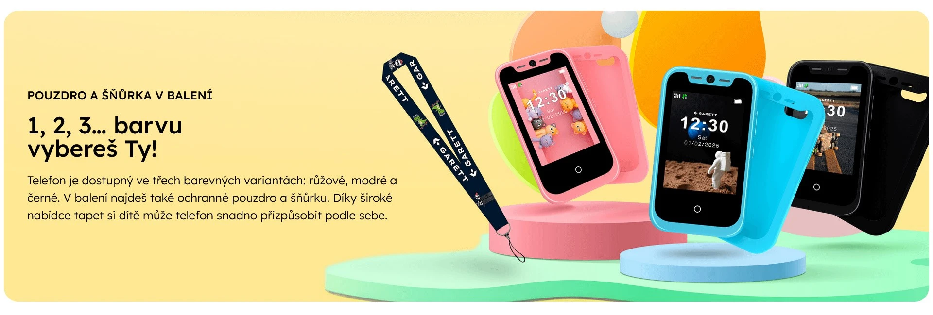 Garett OneKid Phone Mėlyna aprašymas - Prekės nuotrauka