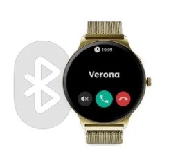 Išmanusis laikrodis Garett Verona 2 auksinis tinklelis aprašymas - Prekės nuotrauka