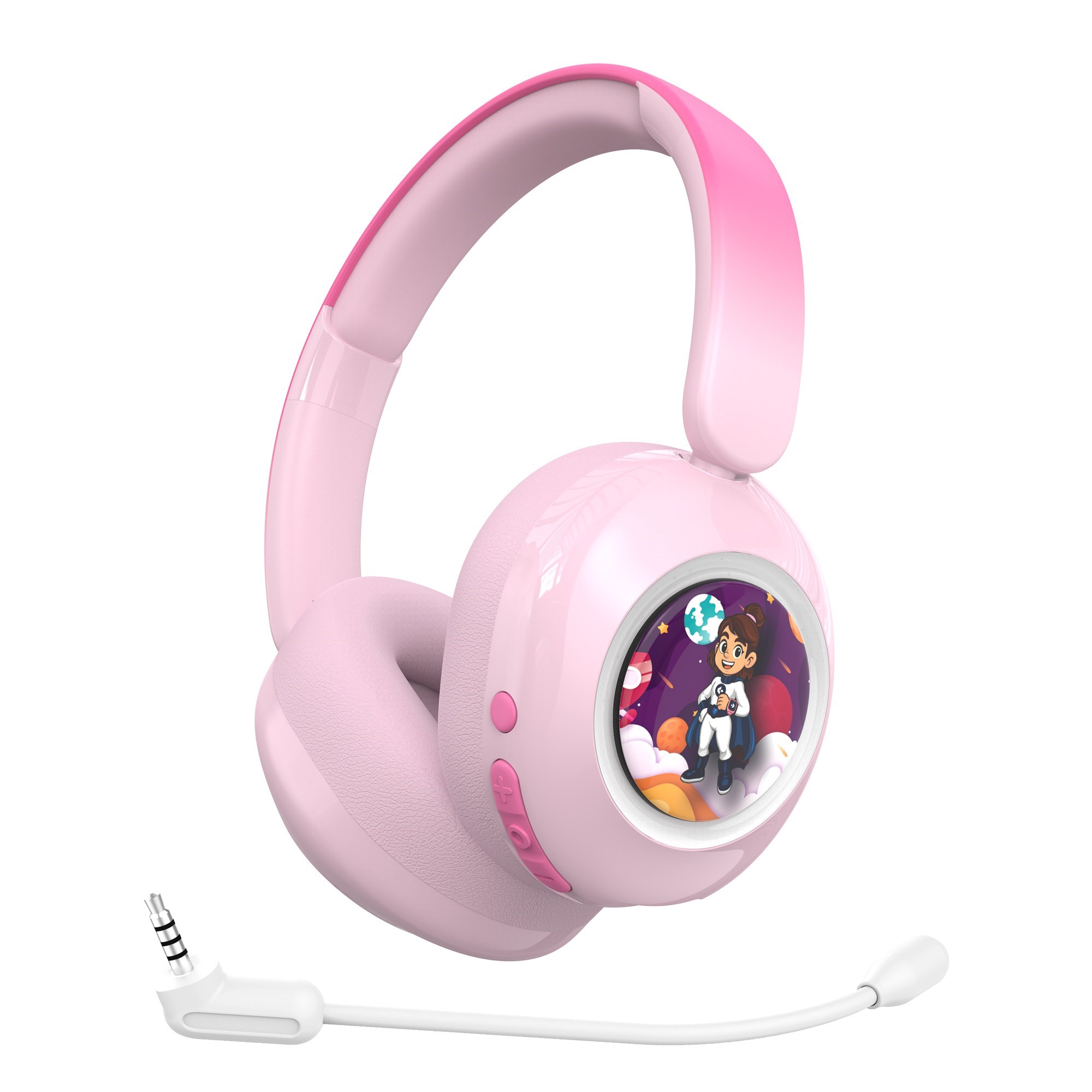 Garett Wireless headphones Astro Wave ANC Rožinė aprašymas - Prekės nuotrauka