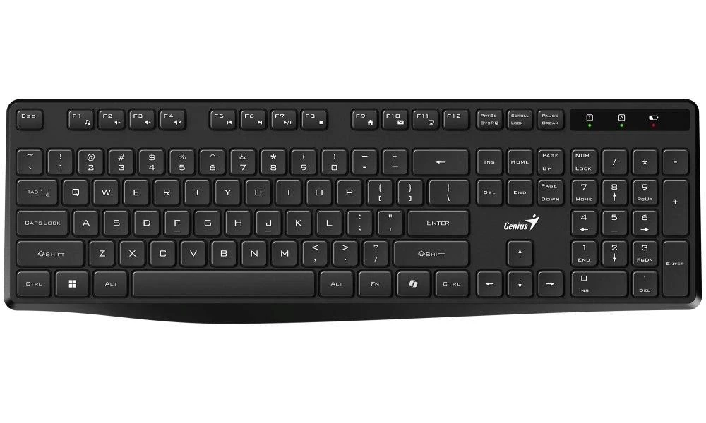 Klaviatūra Genius KB-7200 COPILOT, klaviatūra CZ/SK (Czeska/Słowacka), 2.4 [Ghz], belaidė, juoda aprašymas - Prekės nuotrauka