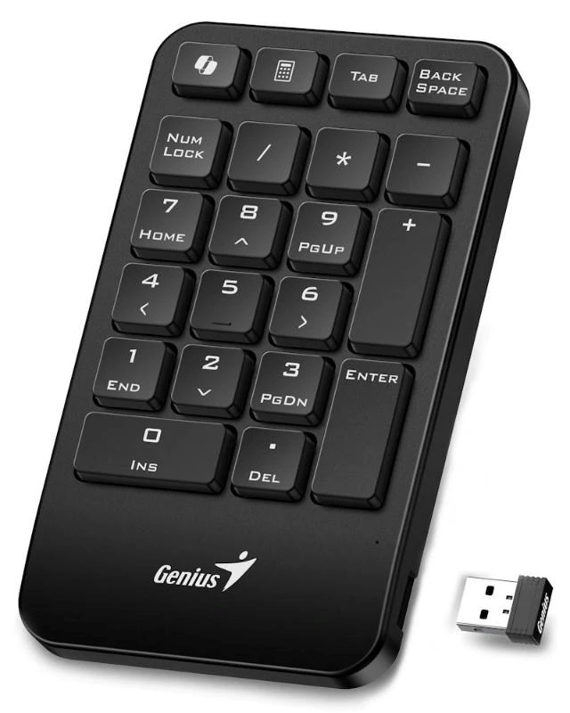 Genius NumPad 1000 COPILOT klaviatūra numeryczna belaidė juoda aprašymas - Prekės nuotrauka