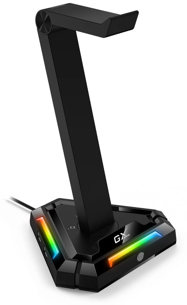 Genius GX-UH100 Stojak na ausinės su podświetleniem RGB, juoda aprašymas - Prekės nuotrauka