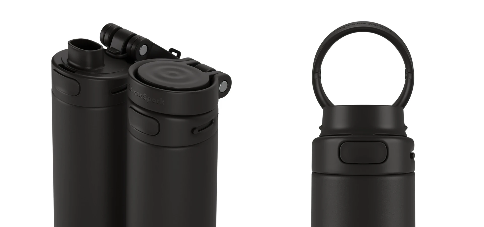 Gertuvė „HidrateSpark PRO 2“ išmanusis buteliukas, 950 ml, juodas aprašymas - Prekės nuotrauka