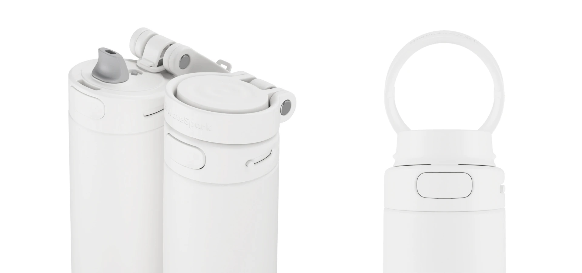 Gertuvė HidrateSpark PRO 2 chytrá lahev s brčkem, 950 ml, bílá aprašymas - Prekės nuotrauka