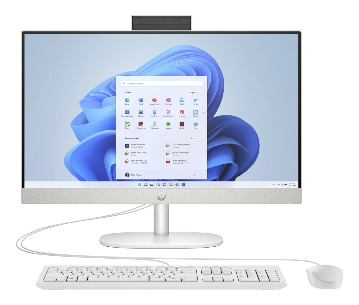 Stacionarus kompiuteris Hewlett Packard (HP) HP 24-cr0000nc AiO bílá aprašymas - Prekės nuotrauka