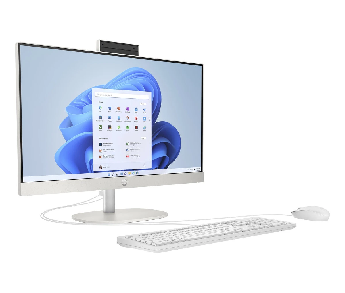 Stacionarus kompiuteris Hewlett Packard (HP) HP 24-cr0000nc AiO bílá aprašymas - Prekės nuotrauka
