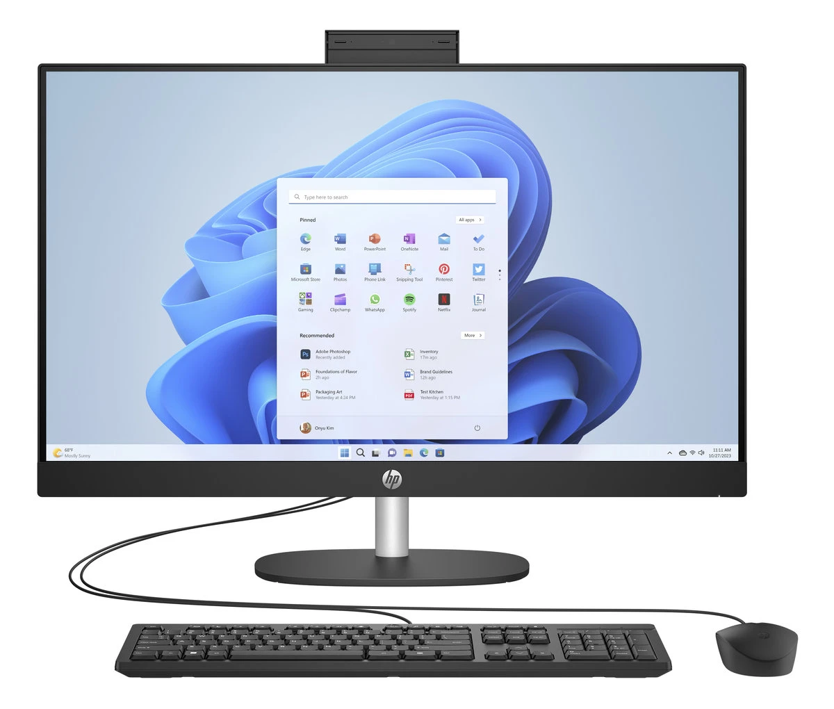 Stacionarus kompiuteris Hewlett Packard (HP) HP 27-cr0005nc AiO juoda aprašymas - Prekės nuotrauka
