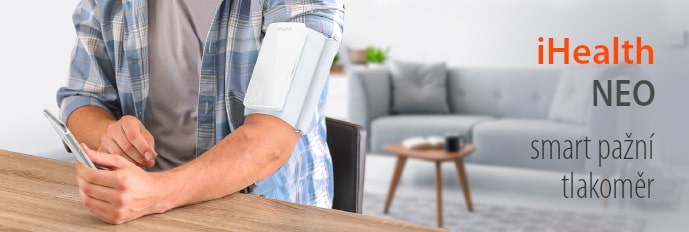 iHealth NEO BP5s – chytrý pažní tlakoměr s displejem aprašymas - Prekės nuotrauka