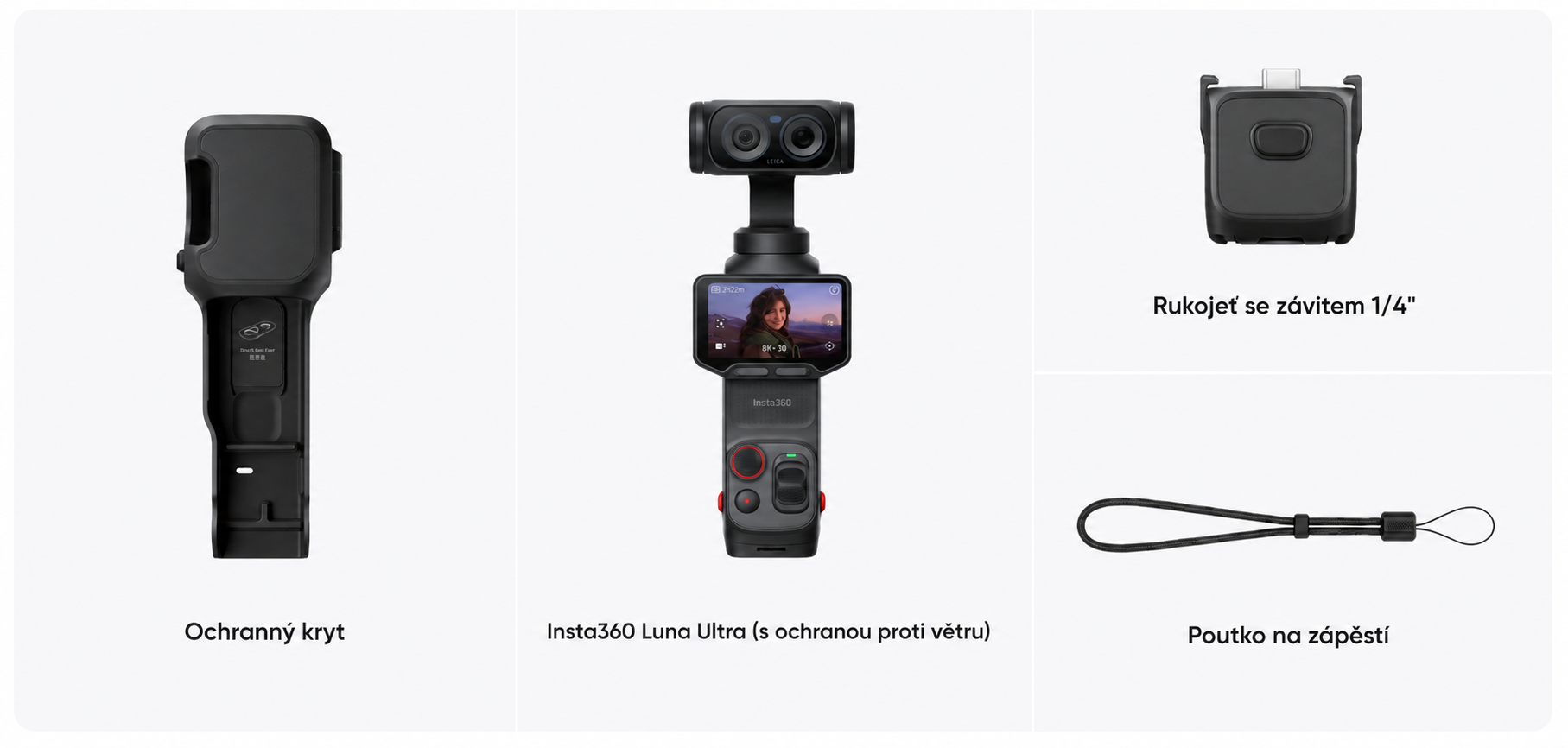 Kamera Insta360 Insta360 Luna Ultra Standard Bundle Cosmic Juodas aprašymas - Prekės nuotrauka