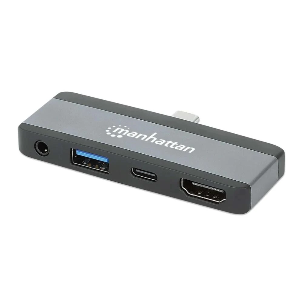 Šakotuvas Manhattan 190404 prijungimo stotis Laidinė USB 3.2 Gen 2 (3.1 Gen 2) Type-C pilka aprašymas - Prekės nuotrauka