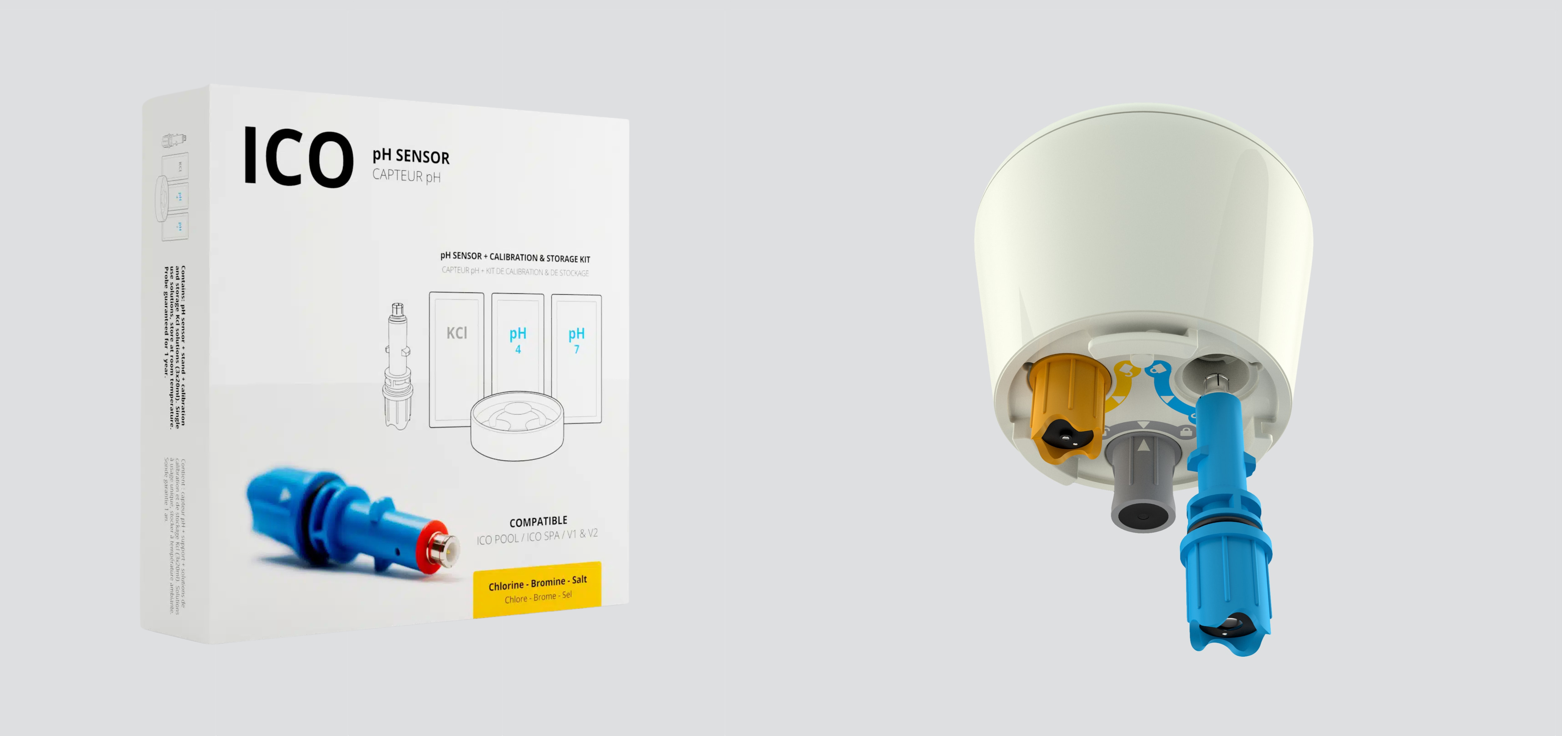 ONDILO ICO (OD-ICOSEPH04) Náhradní PH sensor modrý + kalibrační sada aprašymas - Prekės nuotrauka