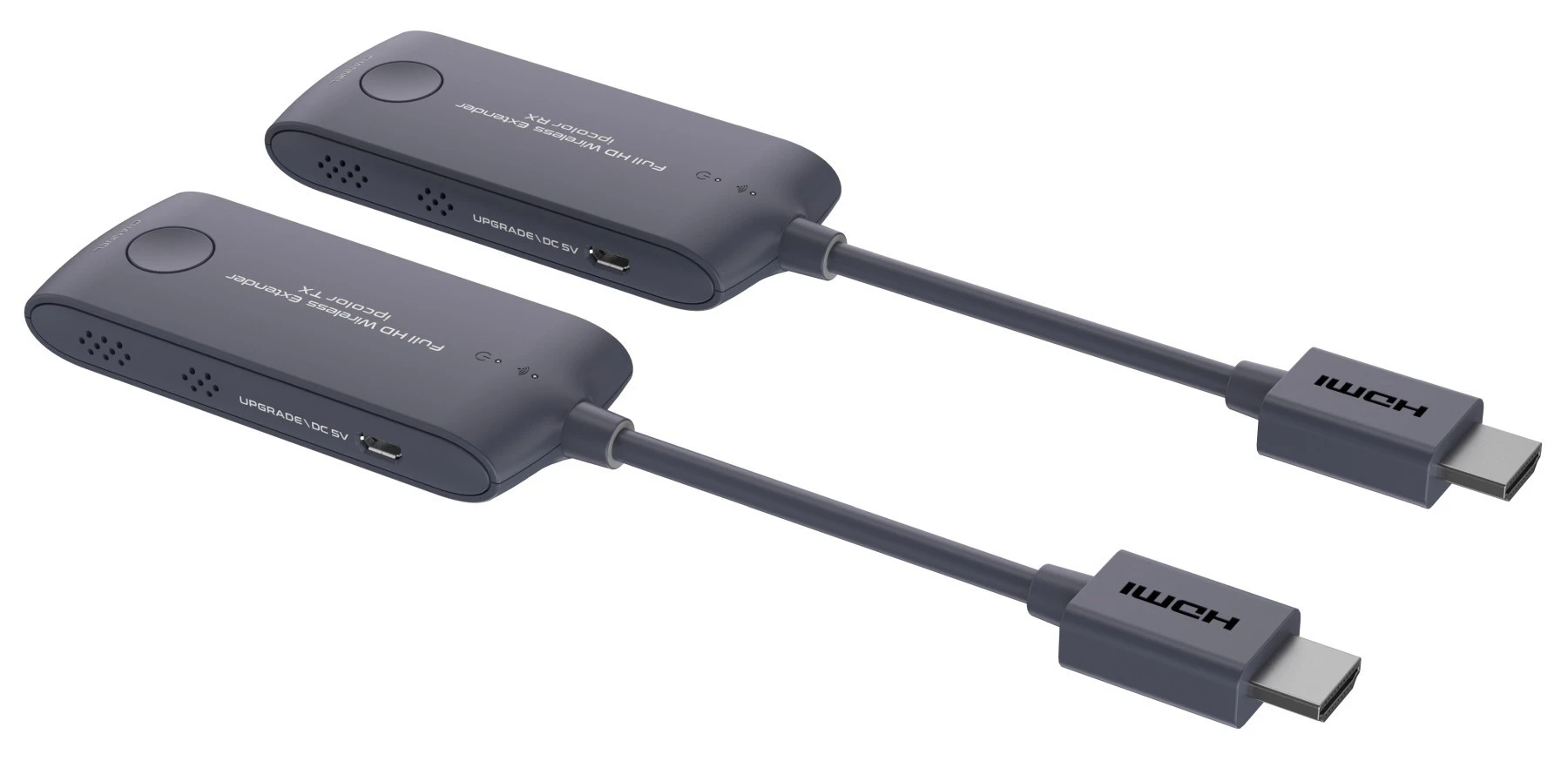 PREMIUMCORD HDMI belaidis plėtiklis, mini, FULL HD 1080p 20 m atstumu, pilka aprašymas - Prekės nuotrauka