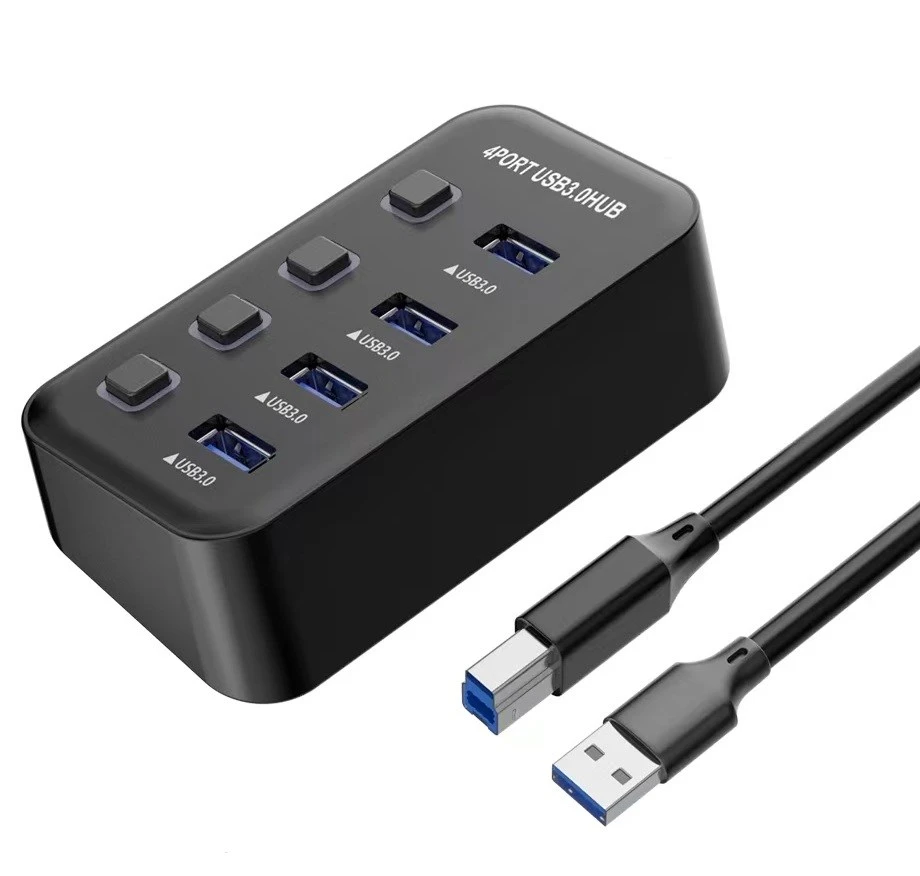 PREMIUMCORD Hub USB 3.2, 4 prievadų su prievadų jungikliais, 5G SuperSpeed, juoda aprašymas - Prekės nuotrauka PREMIUMCORD Hub USB 3.2, 4 prievadų su prievadų jungikliais, 5G SuperSpeed, juoda aprašymas - Prekės nuotrauka