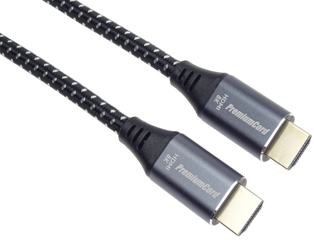 PREMIUMCORD Cable Ultra HDMI 2.1 High Speed+ Ethernet kabelis 8K@60Hz, paauksuotos jungtys, 5m aprašymas - Prekės nuotrauka