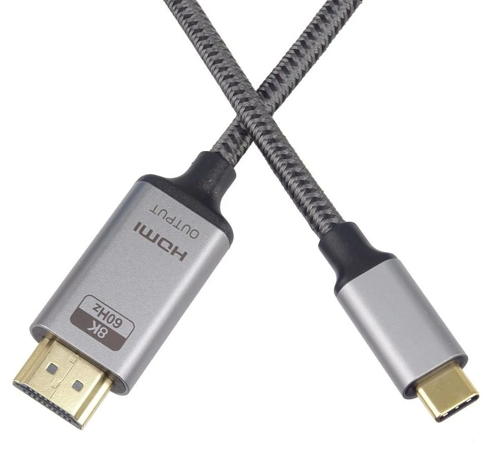 „PremiumCord“ kabelis nuo USB-C iki HDMI 2 m vaizdo raiška 8K@60Hz, 4K@144Hz Aliuminis aprašymas - Prekės nuotrauka „PremiumCord“ kabelis nuo USB-C iki HDMI 2 m vaizdo raiška 8K@60Hz, 4K@144Hz Aliuminis aprašymas - Prekės nuotrauka