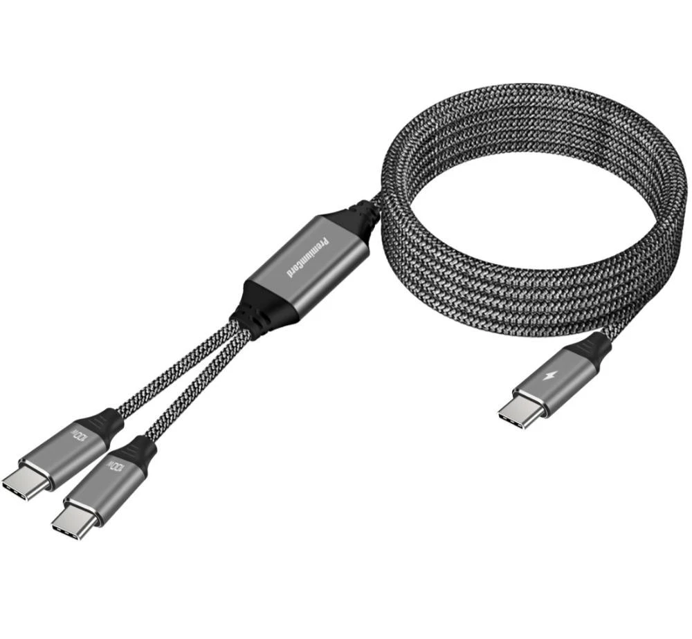 PREMIUMCORD USB-C įkrovimo laidas, 2xUSB-C į USB-C, 100W, 1m, juodas aprašymas - Prekės nuotrauka PREMIUMCORD USB-C įkrovimo laidas, 2xUSB-C į USB-C, 100W, 1m, juodas aprašymas - Prekės nuotrauka