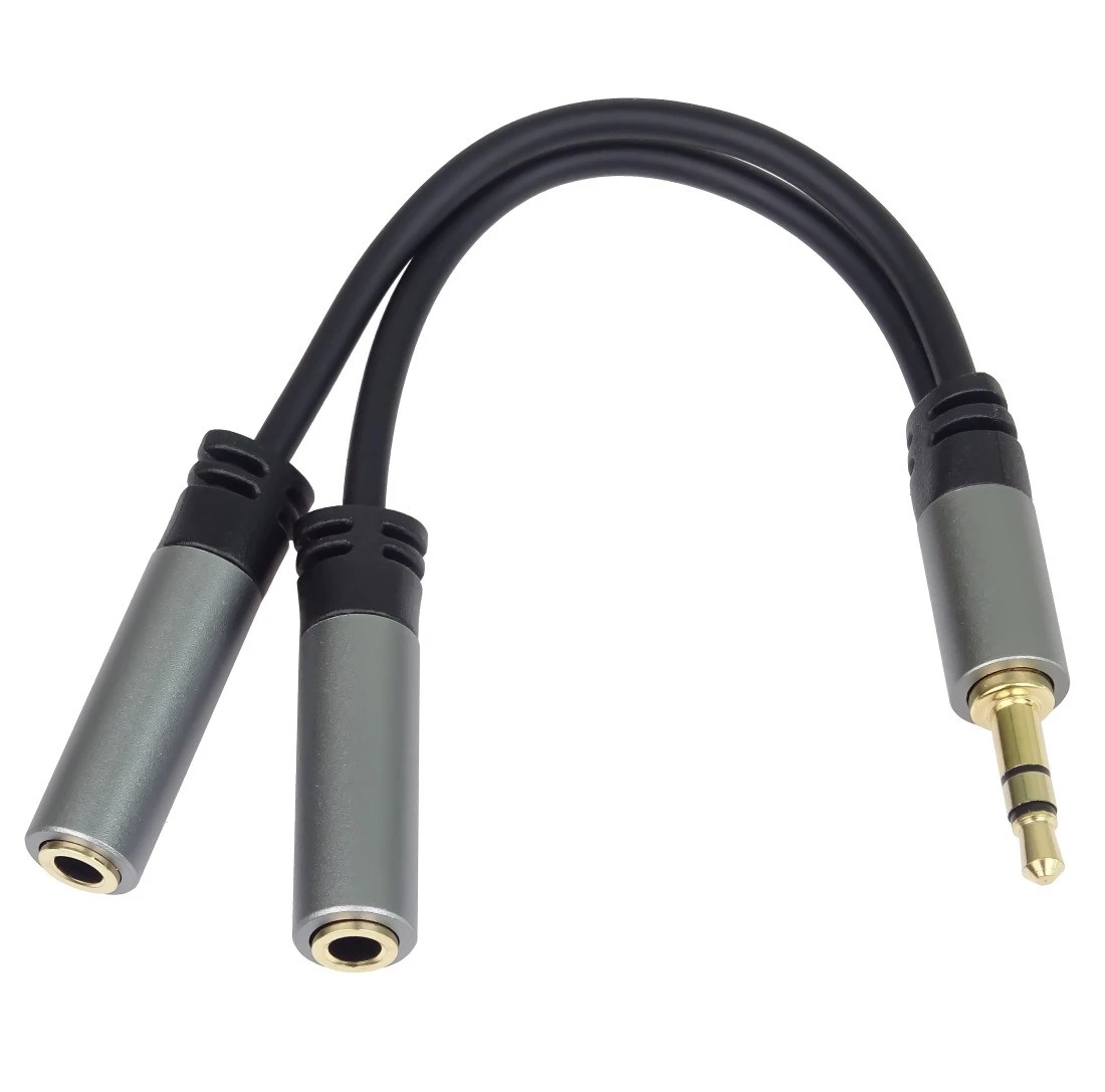 PremiumCord rozdvojka HQ 3,5mm Jack Male - 2x Jack Female 15cm aprašymas - Prekės nuotrauka PremiumCord rozdvojka HQ 3,5mm Jack Male - 2x Jack Female 15cm aprašymas - Prekės nuotrauka