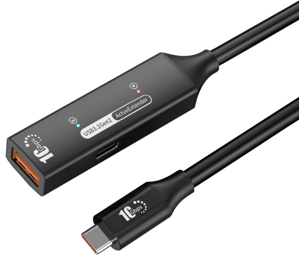 PremiumCord USB 3.2 Gen 2 repeater a prodlužovací kabelis C-Male-A-Female, 10Gbps Aliuminio 7m aprašymas - Prekės nuotrauka