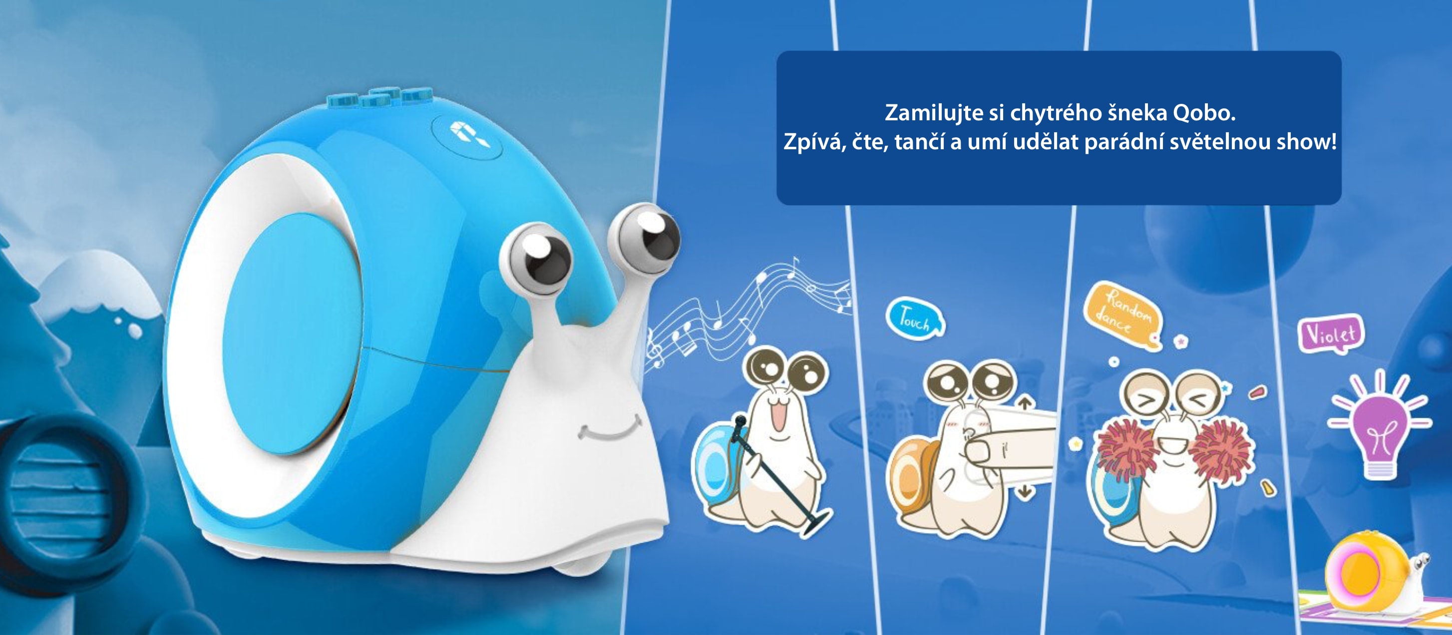 Robobloq Qobo – programovatelný interaktivní šnek pro děti, 3-8 let aprašymas - Prekės nuotrauka