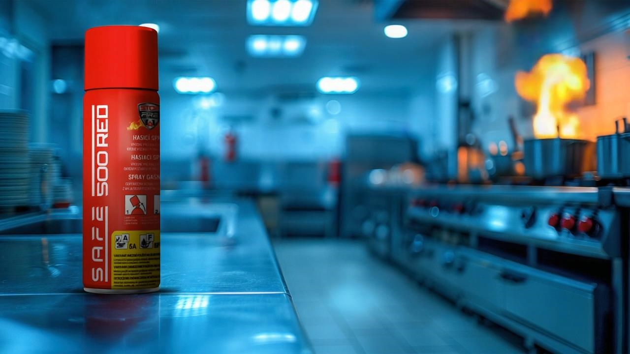 SAFEHOME SAFE 500 Raudonas Hasicí sprej aprašymas - Prekės nuotrauka