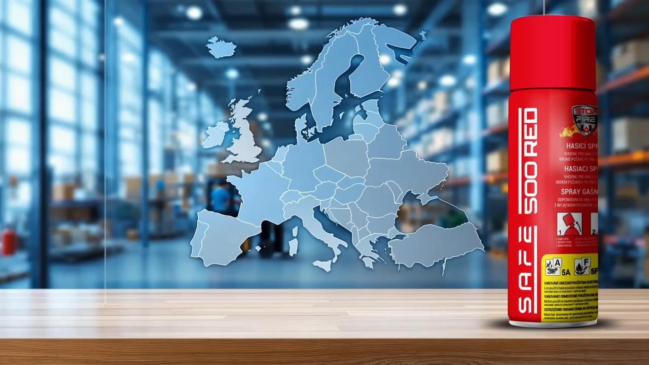 SAFEHOME SAFE 500 Raudonas Hasicí sprej aprašymas - Prekės nuotrauka