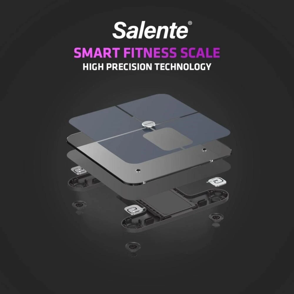 „Evolveo Salente BodyFit“ išmaniosios asmeninės diagnostinės fitneso svarstyklės, su „Bluetooth“, juodos aprašymas - Prekės nuotrauka