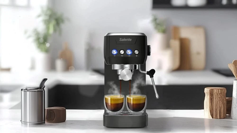 Slėginis kavos aparatas Evolveo Salente Coffio ekspres juodas-anthracite aprašymas - Prekės nuotrauka Slėginis kavos aparatas Evolveo Salente Coffio ekspres juodas-anthracite aprašymas - Prekės nuotrauka