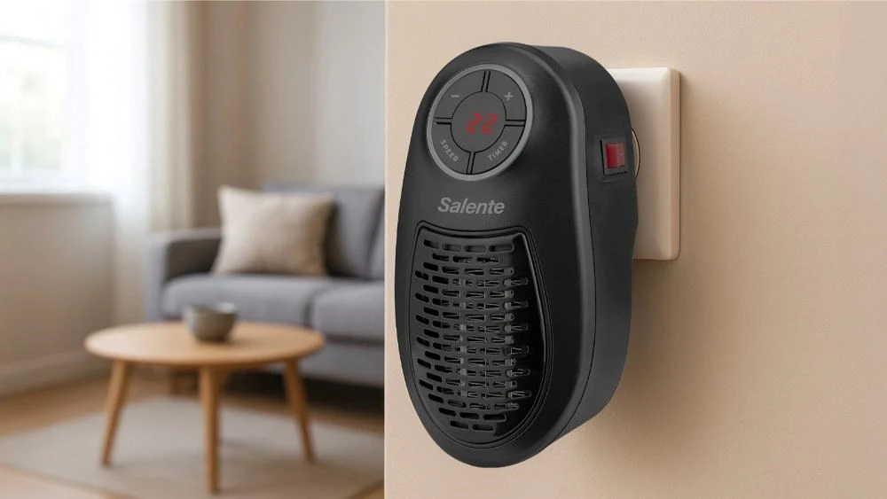 Evolveo Salente HotHeat, teplovzdušný mini ventilátor, 500 W, černý aprašymas - Prekės nuotrauka