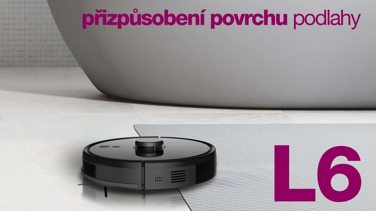 Dulkių siurblys - robotas  EVOLVEO Salente L6, Juodas aprašymas - Prekės nuotrauka