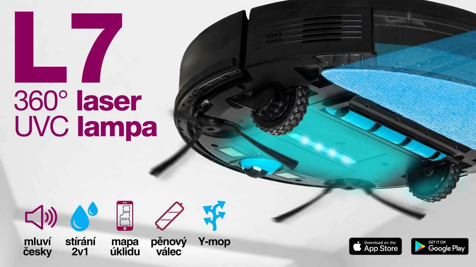 Dulkių siurblys - robotas Evolveo SALENTE L7 aprašymas - Prekės nuotrauka