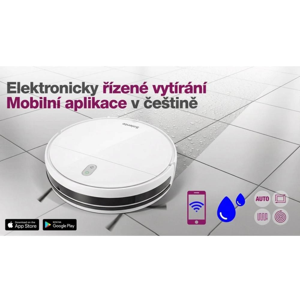 Evolveo Salente R2, robotinis siurblys, šlapias valymas, įkrovimo stotelė, baltas aprašymas - Prekės nuotrauka