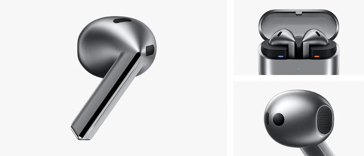 Samsung bluetooth sluchátka Galaxy Buds 3, sidabrinis (Distribuce svět) aprašymas - Prekės nuotrauka