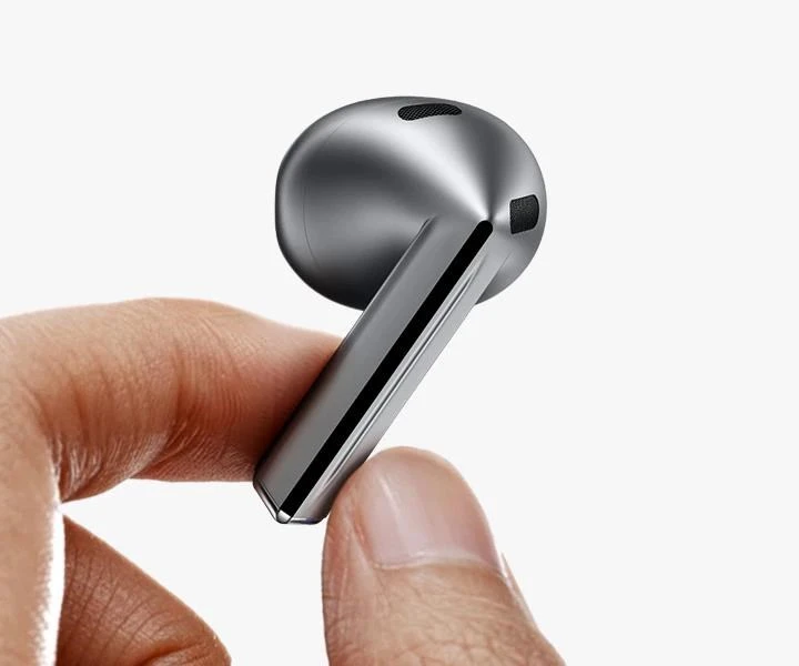 Samsung bluetooth sluchátka Galaxy Buds 3, sidabrinis (Distribuce svět) aprašymas - Prekės nuotrauka