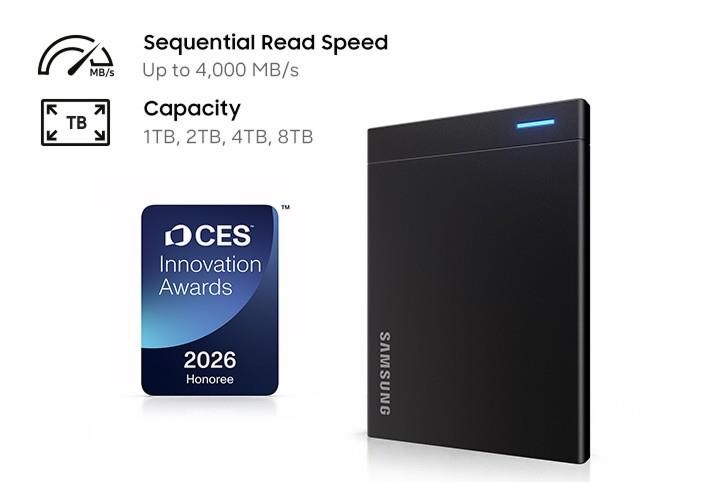 Kietasis diskas Samsung Externí SSD disk P9 - 2 TB juoda aprašymas - Prekės nuotrauka
