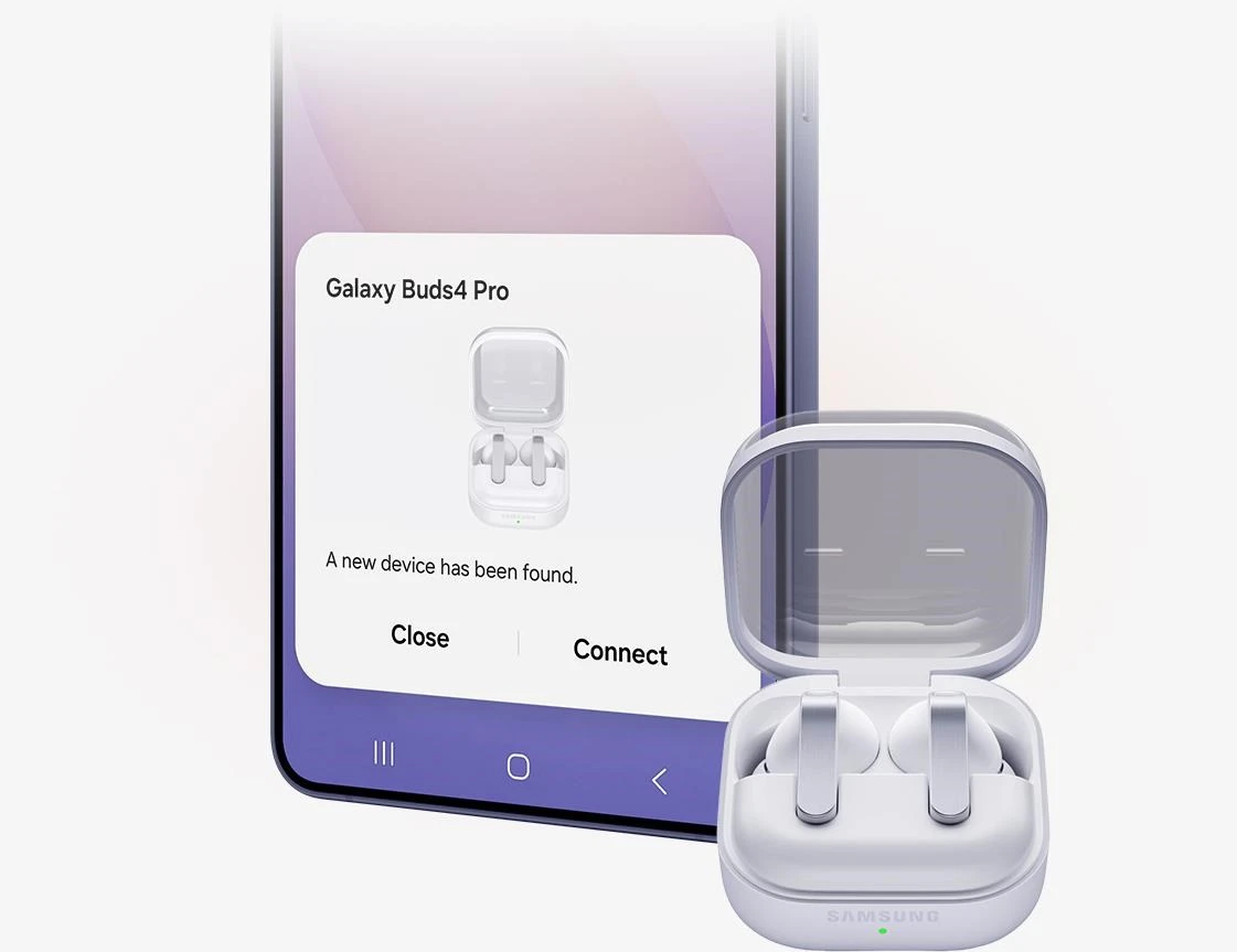 Samsung Galaxy Buds4 Pro juoda (Distribuce svět) aprašymas - Prekės nuotrauka