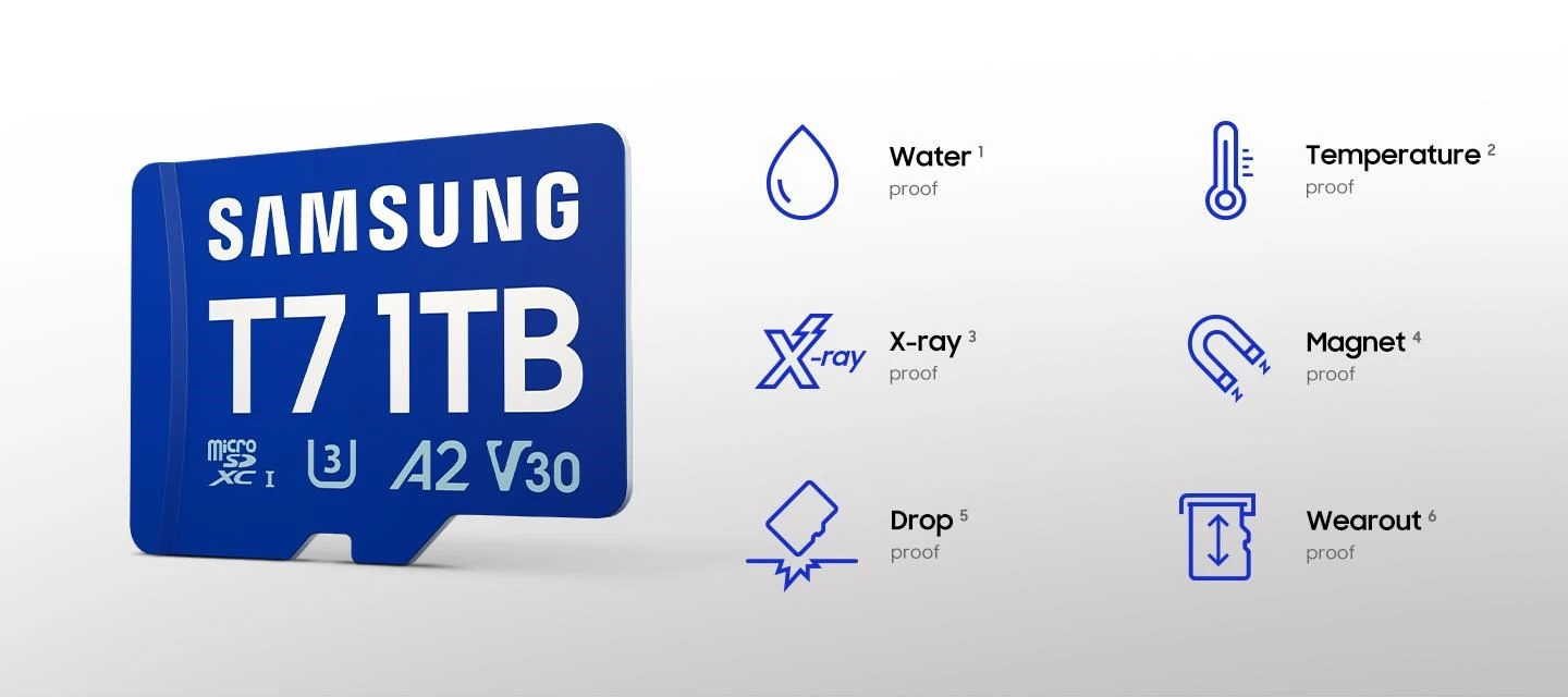 Samsung micro SD karta T7 - 512GB + USB adaptér aprašymas - Prekės nuotrauka