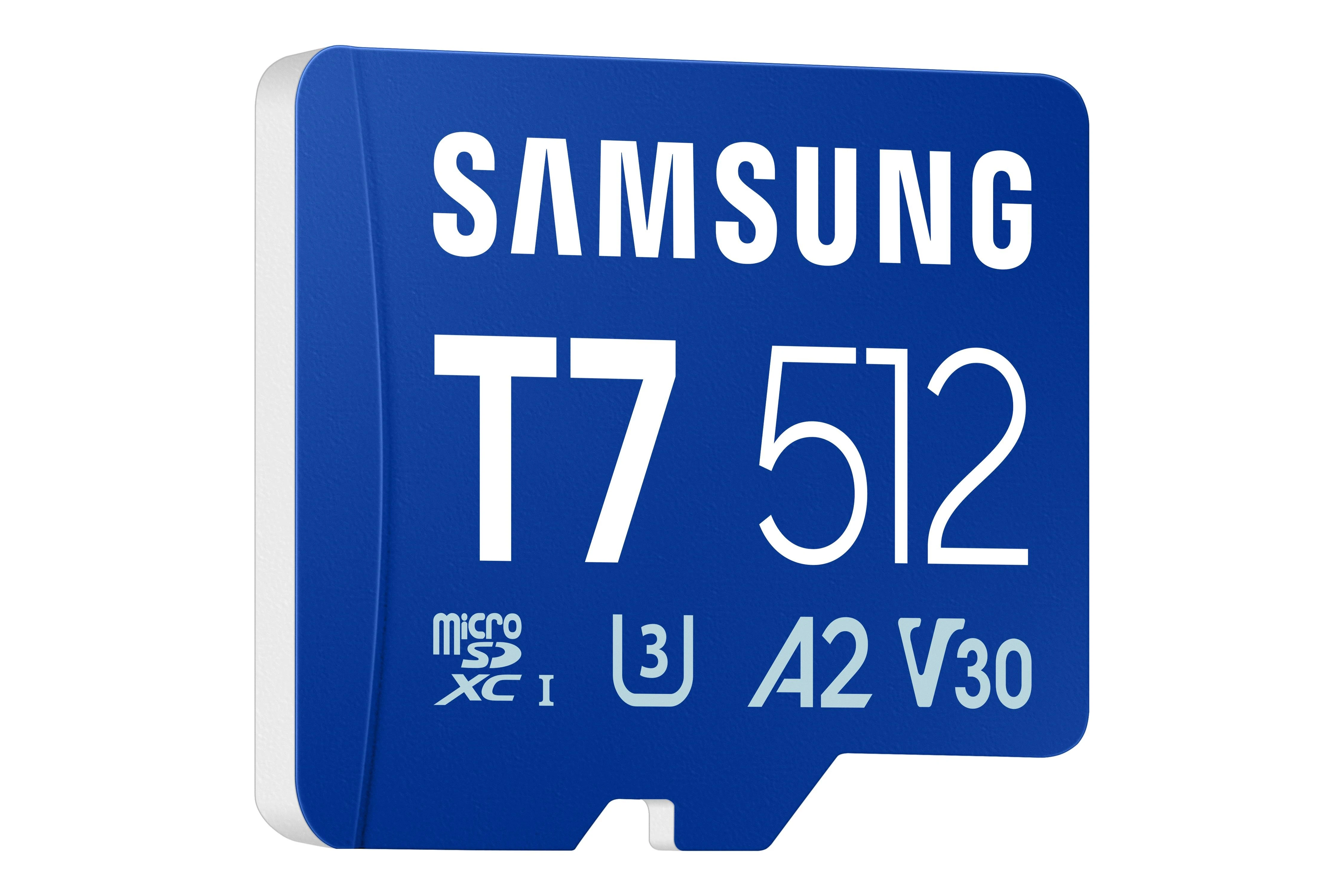Samsung micro SD karta T7 - 512GB + USB adaptér aprašymas - Prekės nuotrauka