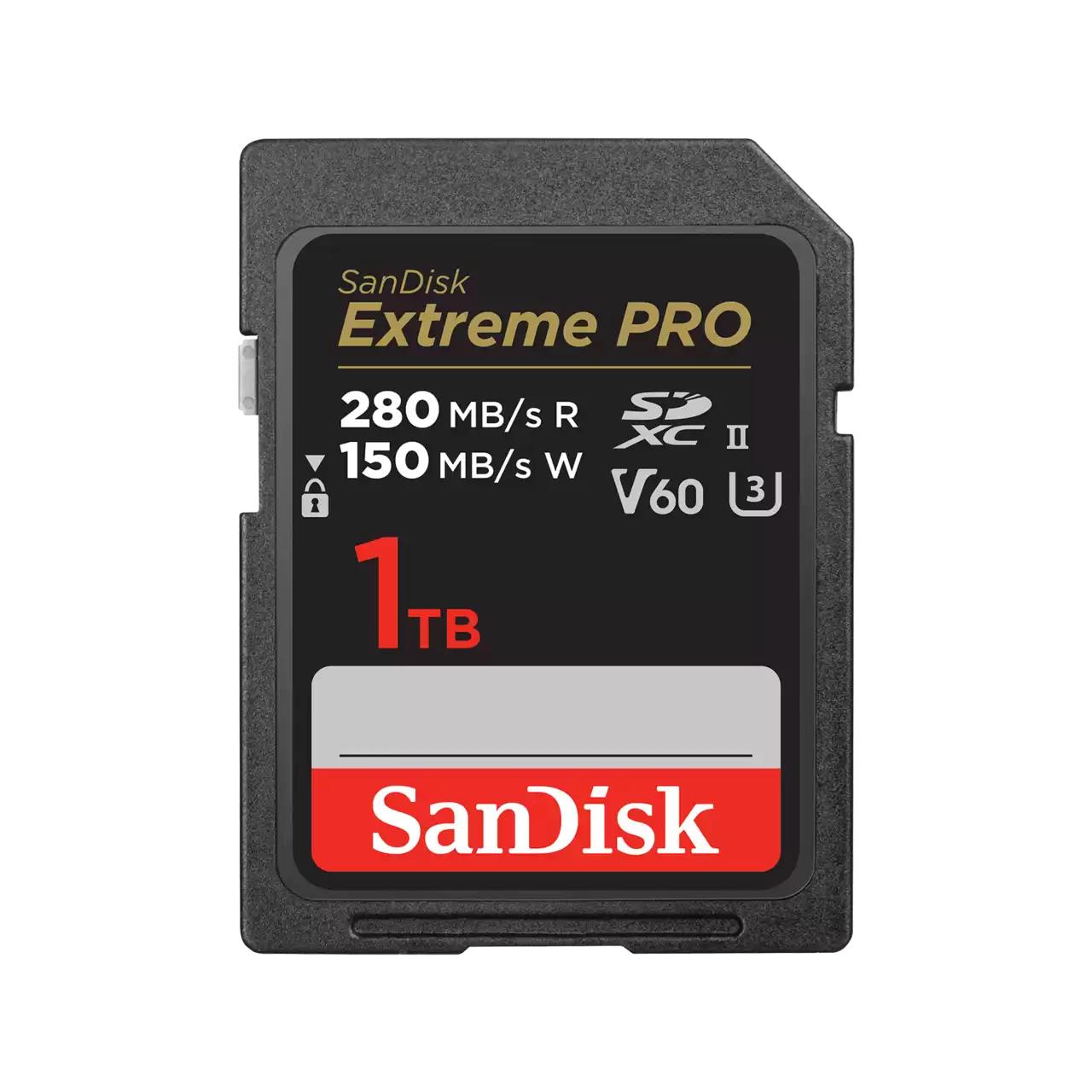 Atminties kortelė SanDisk Micro SDXC karta 1TB Extreme PRO (R:280/W:150 MB/s, UHS-II, V60) aprašymas - Prekės nuotrauka