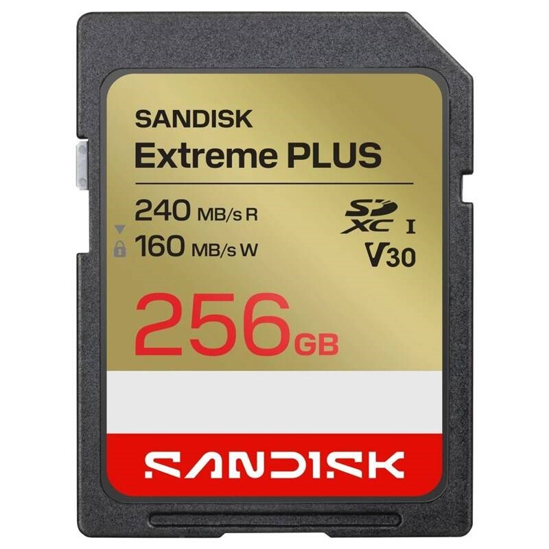 SANDISK Extreme PLUS SD 256GB UHS-I atminties kortelė aprašymas - Prekės nuotrauka