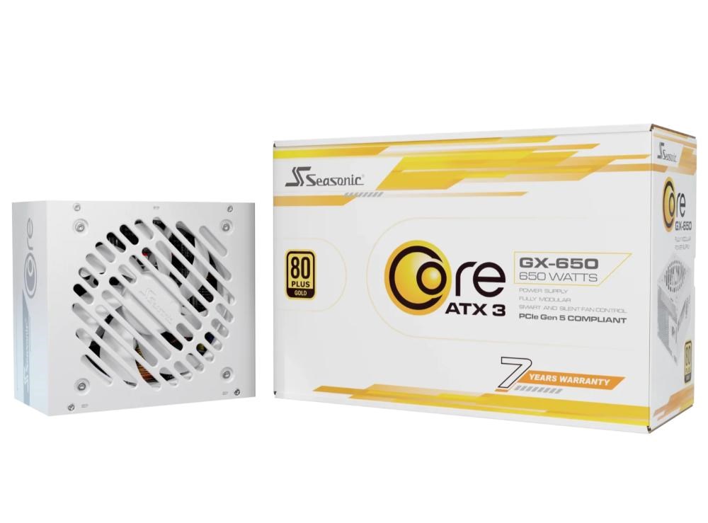 „Seasonic Source Core GX 650W“ baltas 120 mm