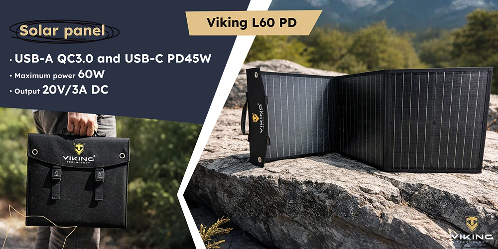 Azo Set bateriowy generátor Viking VALI150 a panel słoneczny Viking L60 PD aprašymas - Prekės nuotrauka
