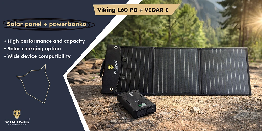 Viking Technology Set powerbanka Viking VIDAR I a solární panel Viking L60 PD aprašymas - Prekės nuotrauka