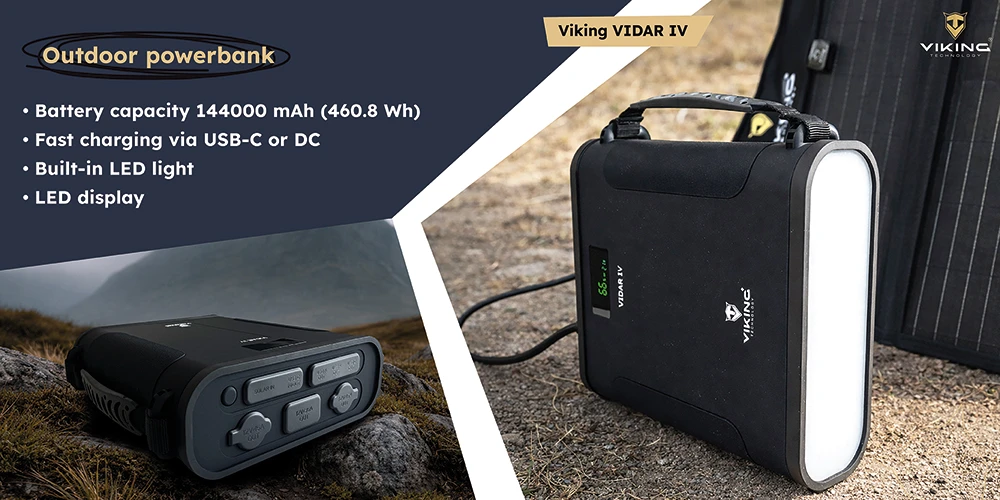Viking Technology Set powerbanka Viking VIDAR IV a solární panel Viking L60 PD aprašymas - Prekės nuotrauka