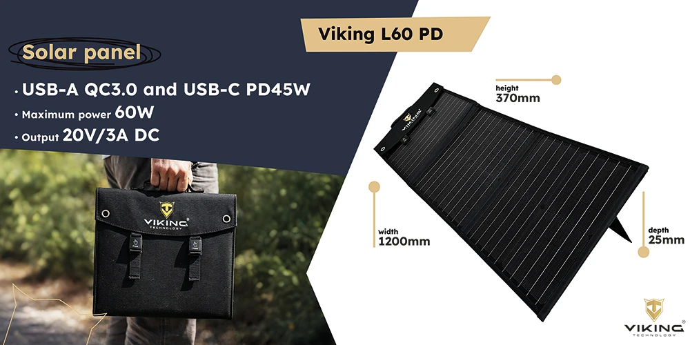 Viking Technology Solární panel Viking L60 PD aprašymas - Prekės nuotrauka