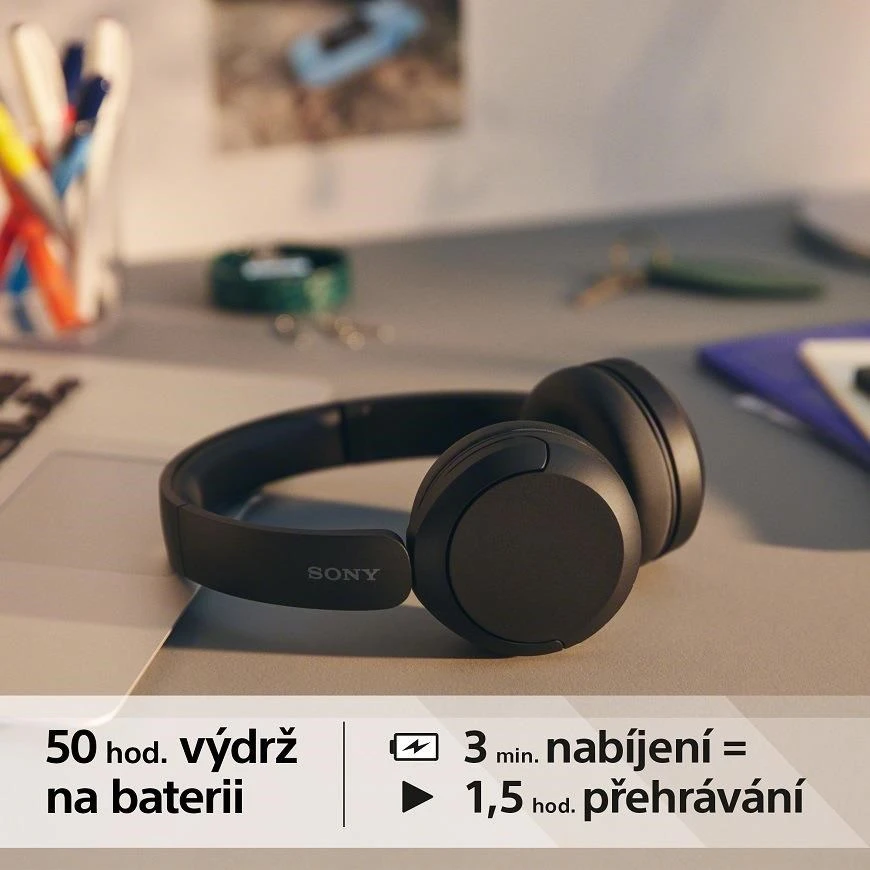Sony belaidės ausinės WH-CH520, ES, baltos aprašymas - Prekės nuotrauka Sony belaidės ausinės WH-CH520, ES, baltos aprašymas - Prekės nuotrauka