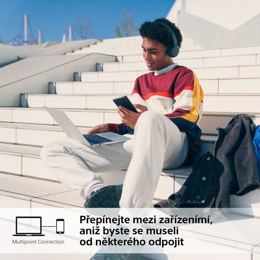 Sony belaidės ausinės WH-CH520, ES, baltos aprašymas - Prekės nuotrauka Sony belaidės ausinės WH-CH520, ES, baltos aprašymas - Prekės nuotrauka